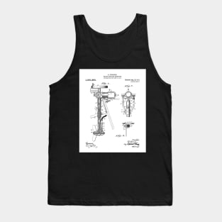 Outboard Motor Patent - Sailing Sailor Lakehouse Art - White Tank Top